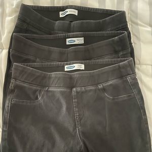 3 pairs of Old Navy Rockstar skinny Jeggings